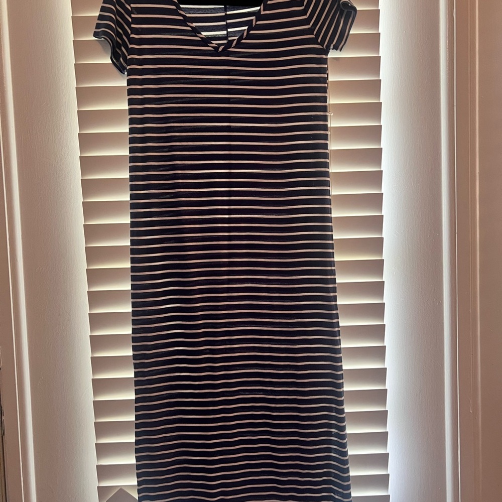 Striped Black and White Women's Dress
